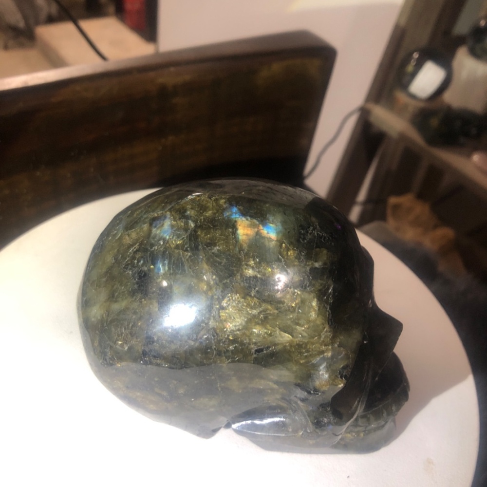 LABRADORITE SKULL - Picture 7 of 8